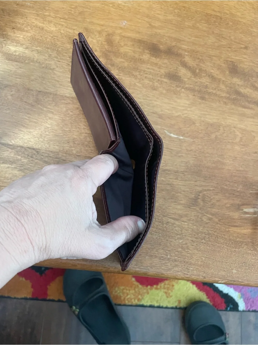 Brighton Cody Buffalo Passcode Bifold Leather Wallet- Brown
